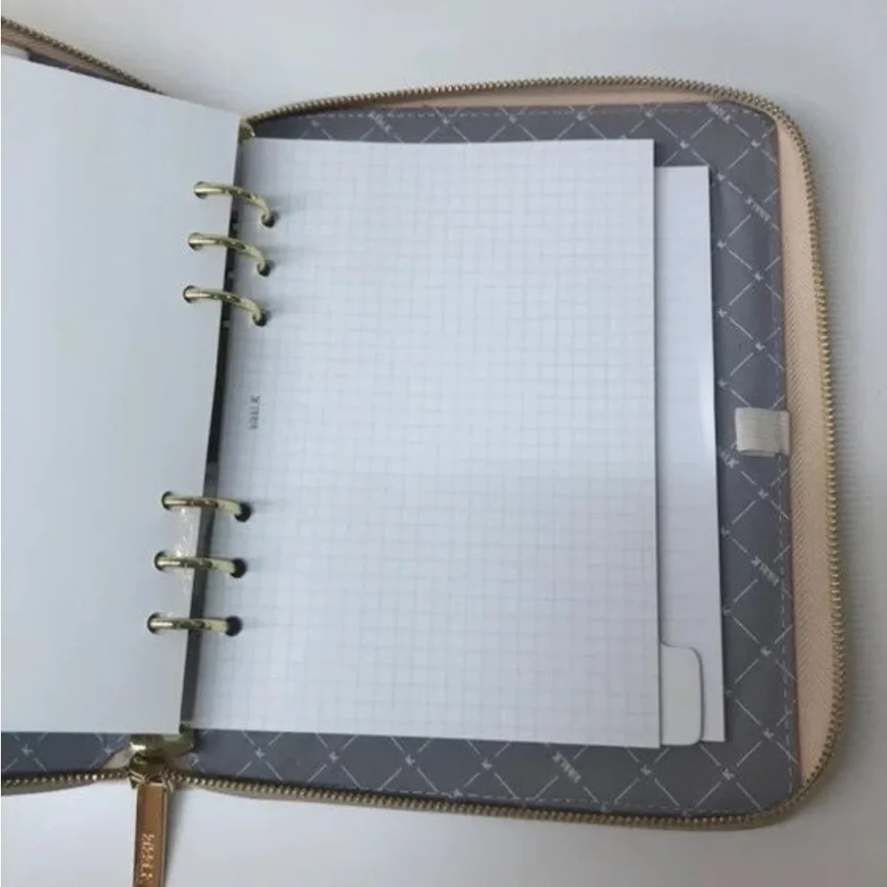Kikki.K A5 Beige Croco Embossed Planner